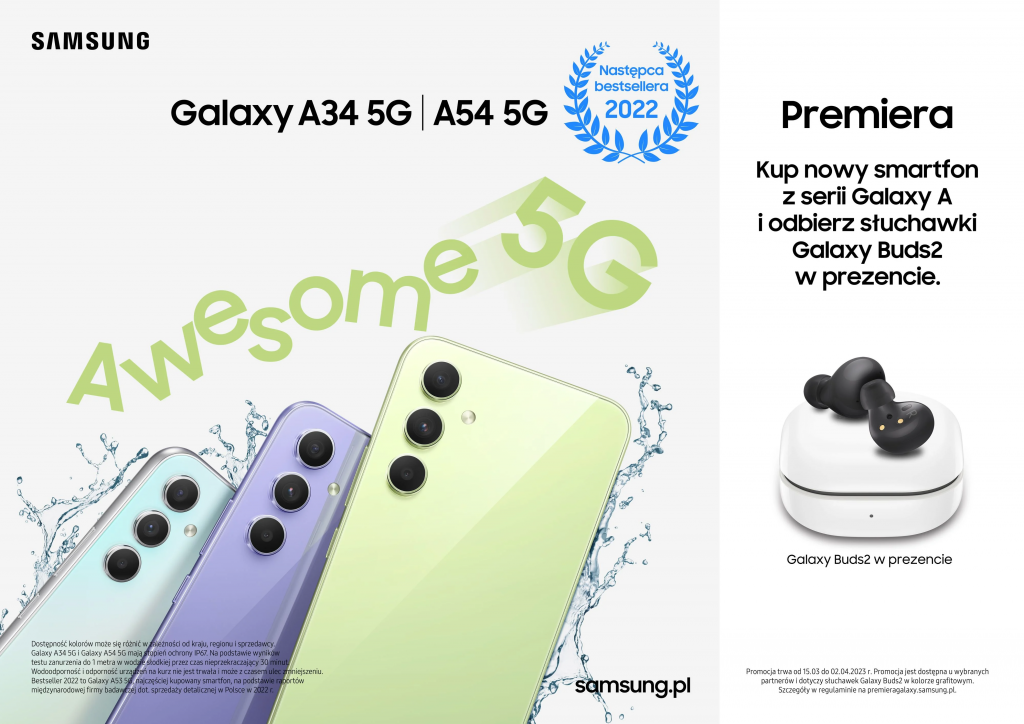 Samsung Galaxy A54 5G i Galaxy A34 5G oficjalnie w Polsce! Producent przygotował atrakcyjną ofertę na start