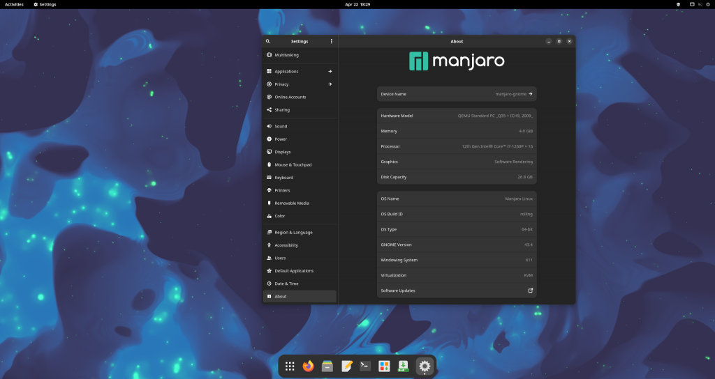 Manjaro Linux 22.1