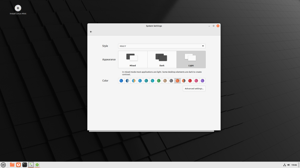 Linux Mint 21.2 Beta wydany! Nowości jest multum 19 Wybierak motywów