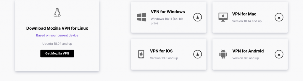 Mozilla VPN zainstalujesz na tych systemach