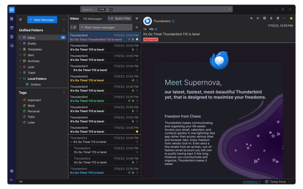 Nie mogę się doczekać! Thunderbird 115 Supernova z premierą za kilka dni 12 (fot. Thunderbird)