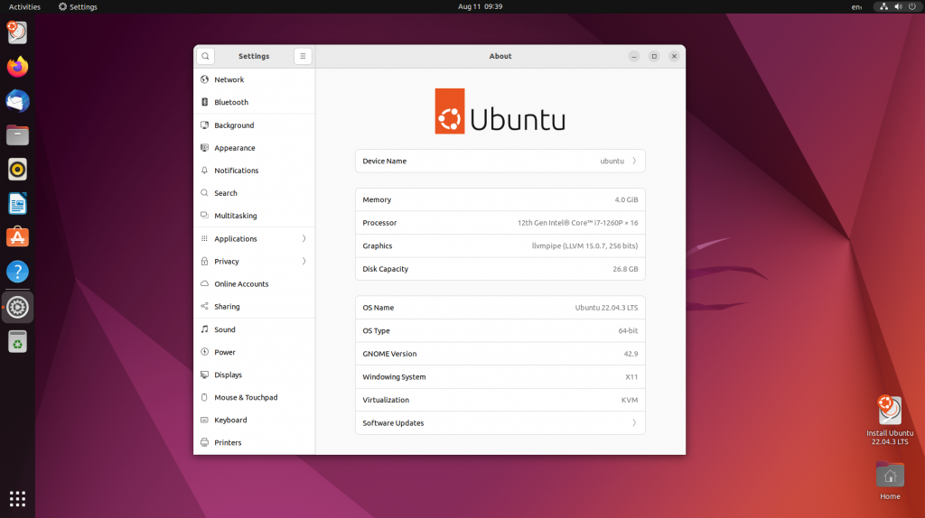 Ubuntu 22.04.3 LTS Jammy Jellyfish