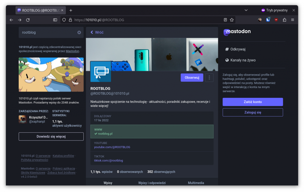 Mastodon 4.2.0 z drobnym, ale ważnym usprawnieniem! 12 Mastodon 4.2.0 z drobnym, ale ważnym usprawnieniem!