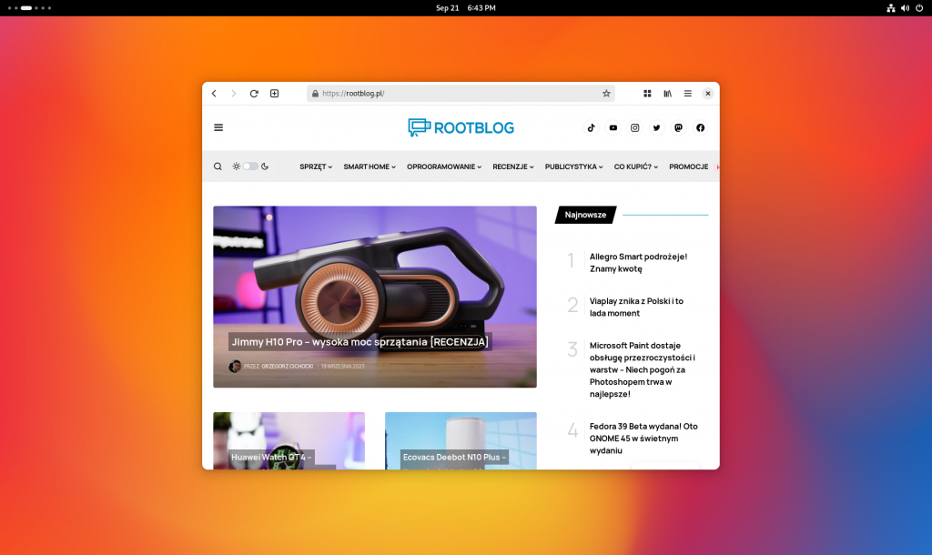 GNOME 45 "Riga" wydane! Nowości jest całkiem sporo! 21 GNOME 45 "Riga" wydane! Nowości jest całkiem sporo!