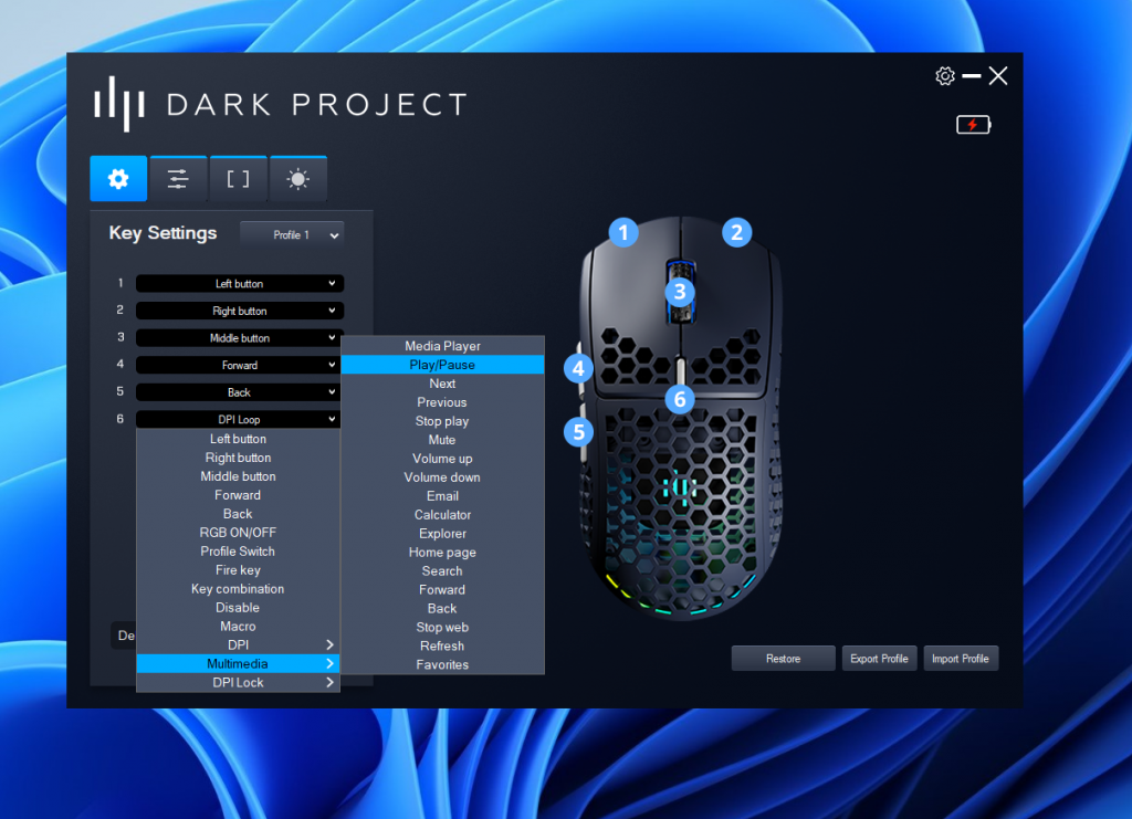 Dark Project One ME4 Wireless RGB - bezprzewodowa mysz do gier [RECENZJA]