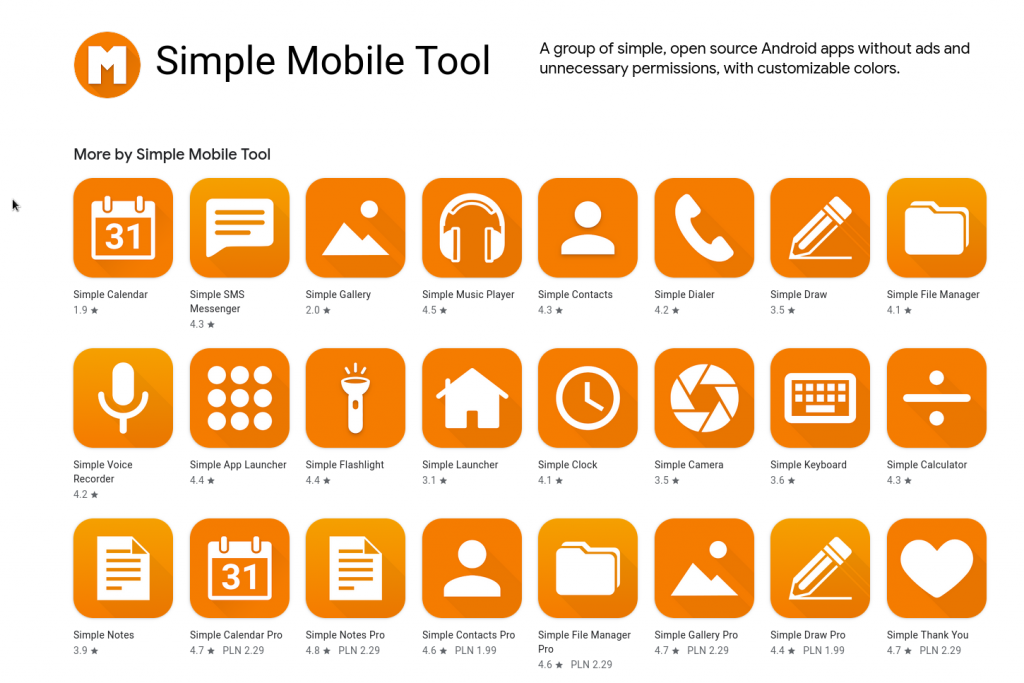 Simple Mobile Tools