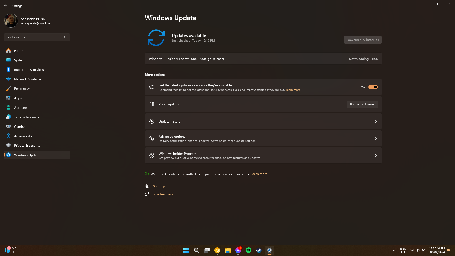 Windows 11 dostaje sudo - Ikoniczne polecenie z Linuxa 12 Windows 11 24H2 - Insider Preview - Build 26052.1000 - Pobieranie aktualizacji