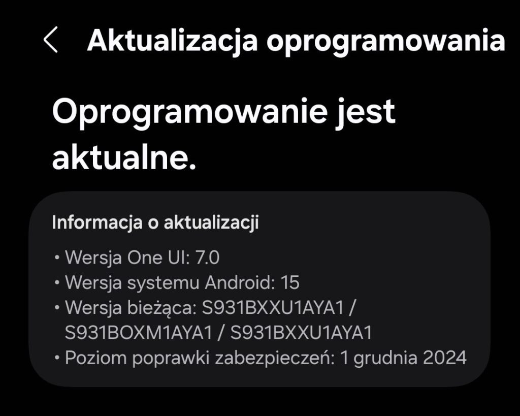 Pierwsza aktualizacja oprogramowania dla Samsung Galaxy S25 – co nowego? 11 Pierwsza aktualizacja oprogramowania dla Samsung Galaxy S25 – co nowego?