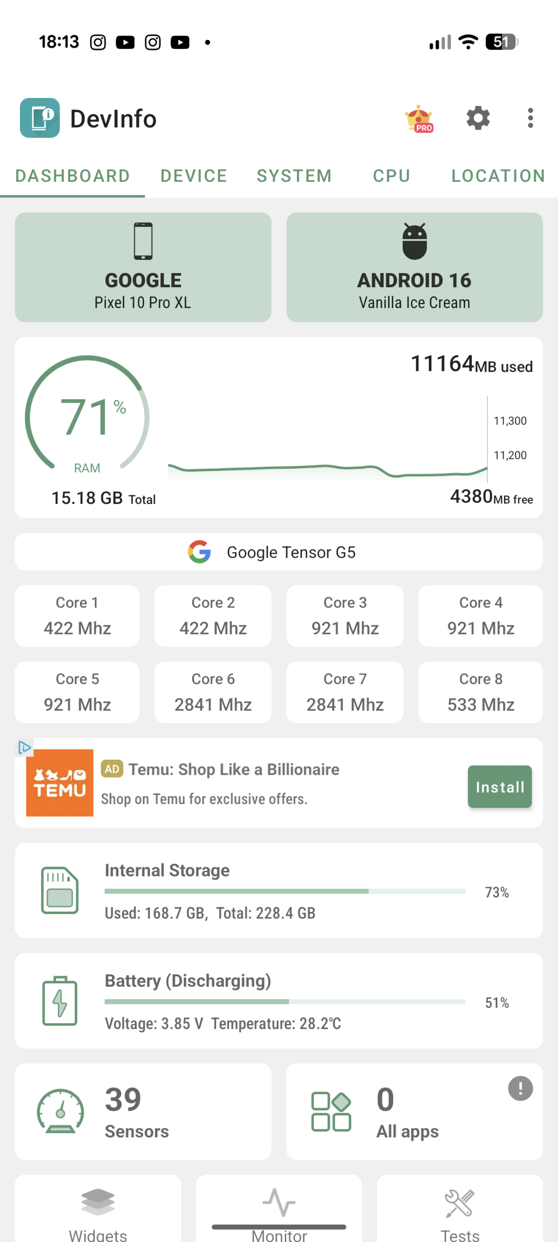 Google Pixel 10 Pro XL - Recenzja 52 Google Pixel 10 Pro XL - DevInfo 3.0.0.0