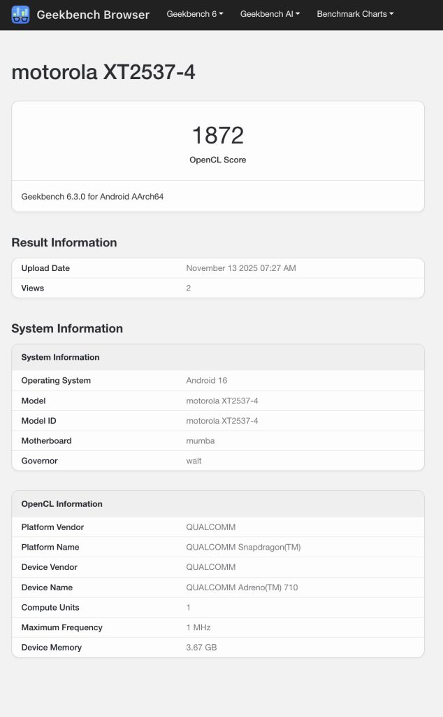 Moto G75 5G doczeka się następcy? Nowy model Motoroli wypływa w benchmarkach 13 Moto G75 5G doczeka się następcy? Nowy model Motoroli wypływa w benchmarkach