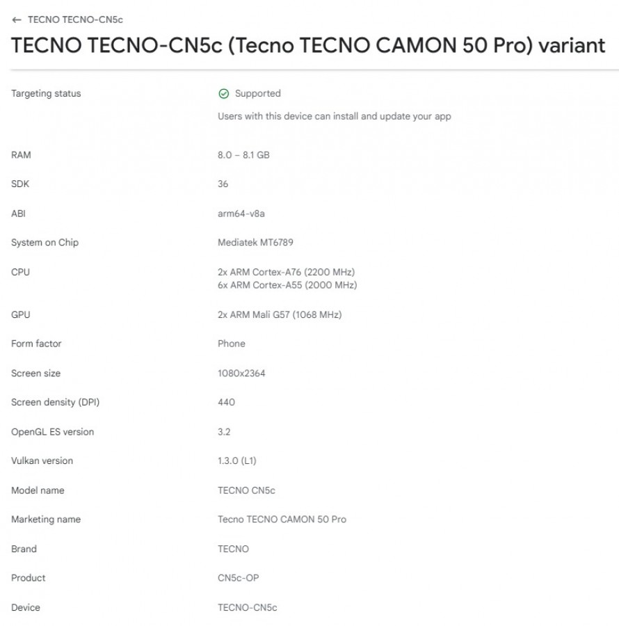 TECNO Camon 50 i Camon 50 Pro zdradzają wygląd i specyfikację przed debiutem 15 TECNO Camon 50 i Camon 50 Pro zdradzają wygląd i specyfikację przed debiutem