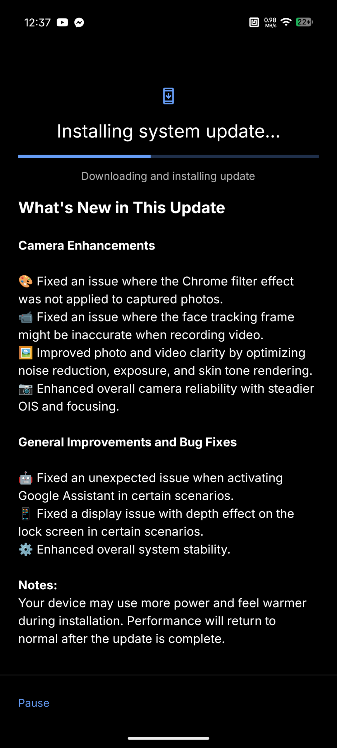 Nothing Phone (4a) - Recenzja 72 Nothing Phone (4a) - Pobieranie i instalowanie aktualizacji systemu #3 (Android 16; Nothing OS 4.1 - Frogger-B4.1-260317-2043-EEA)