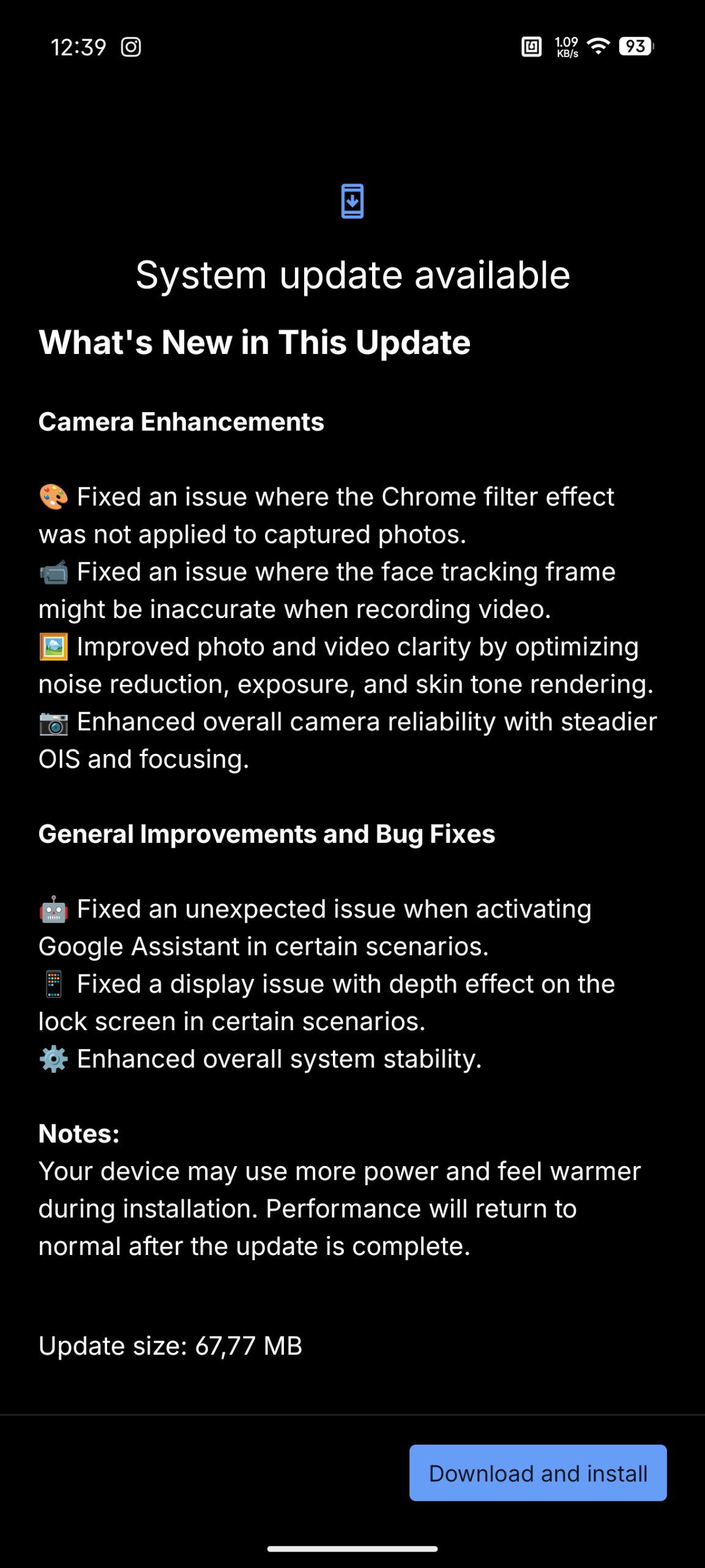 Nothing Phone (4a) - Recenzja 71 Nothing Phone (4a) - Dostępna aktualizacja systemu #3 (Android 16; Nothing OS 4.1 - Frogger-B4.1-260317-2043-EEA)