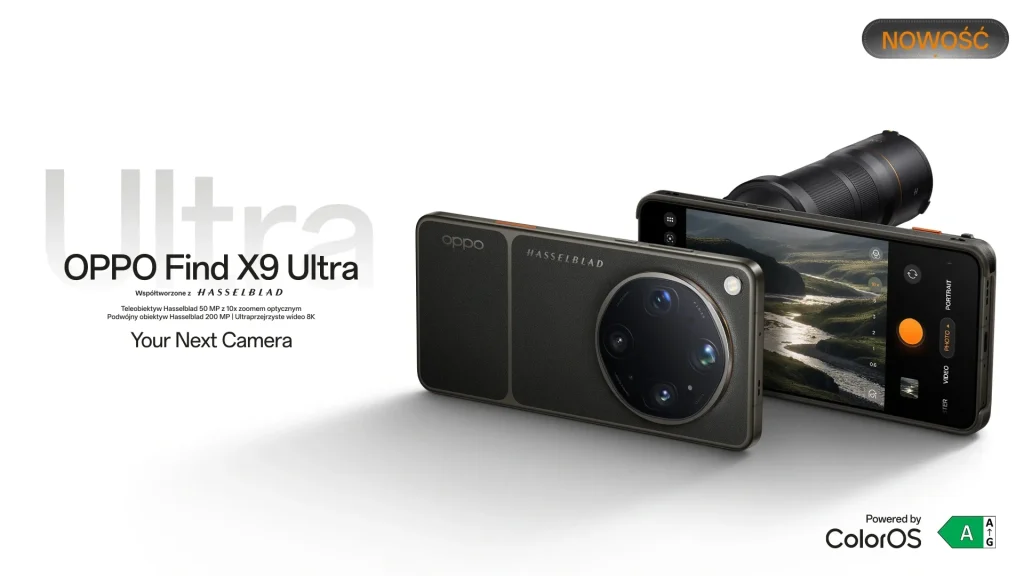 OPPO Find X9 Ultra w Polsce! Fotoflagowiec z najwyższej półki oficjalnie trafił do sprzedaży 14 OPPO Find X9 Ultra w Polsce. Fotoflagowiec z najwyższej półki oficjalnie trafił do sprzedaży