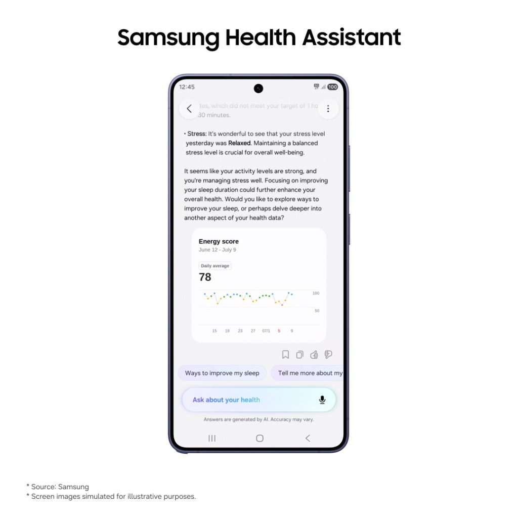 Samsung prezentuje asystenta zdrowia opartego na sztucznej inteligencji 12 Samsung prezentuje asystenta zdrowia opartego na sztucznej inteligencji