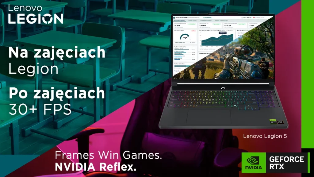 Lenovo Legion 5 15AHP11 z NVIDIA GeForce RTX 5060 OLED: jeden laptop do nauki, tworzenia i grania 13 Lenovo Legion 5 15AHP11 z NVIDIA GeForce RTX 5060 OLED: jeden laptop do nauki, tworzenia i grania