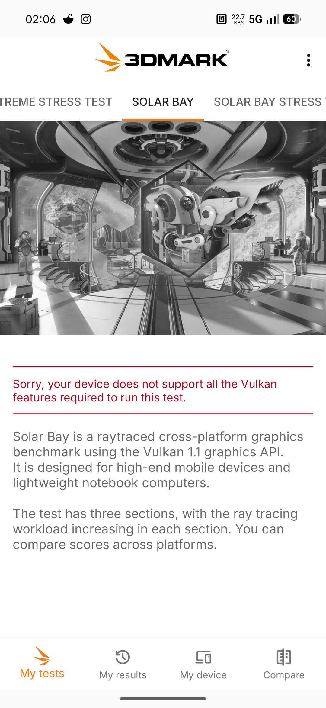 Nothing Phone (4b) - Recenzja 36 Nothing Phone (4b) - 3DMark 2.6.5056 - Solar Bay (Test niedostępny)
