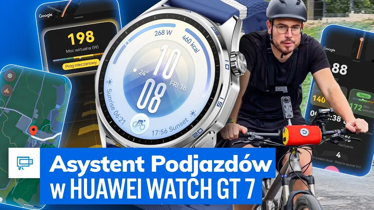 Huawei Watch GT 7 i GT 7 Pro z asystentem podjazdów. Sprawdziliśmy nowy tryb rowerowy